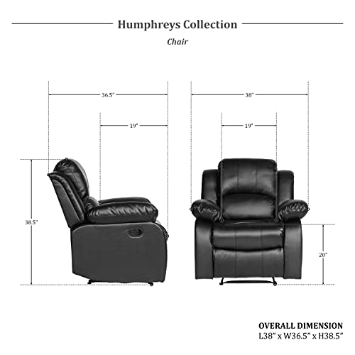 Brown Manual Reclining Chair B123