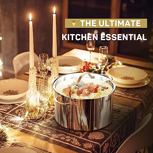 3 Ply Stainless Steel 8 Quart Stock Pot with Lid B8143