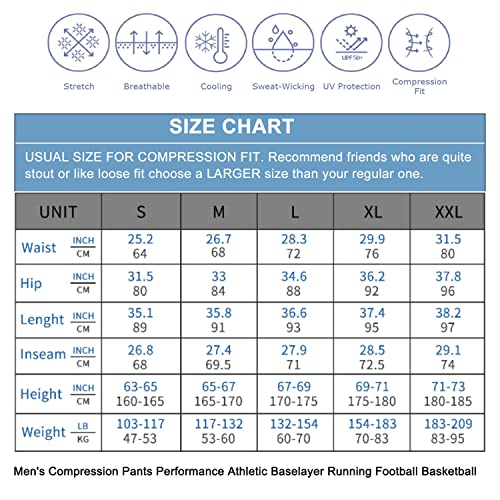 Men's Athletic Compression Pants Gym Leggings Workout Tights Sport Baselayer Running Yoga Football Basketball P497593