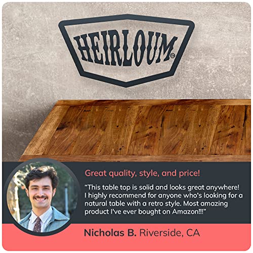 Reclaimed Wood Table Top with Metal Edge, 24" x 48" P8460