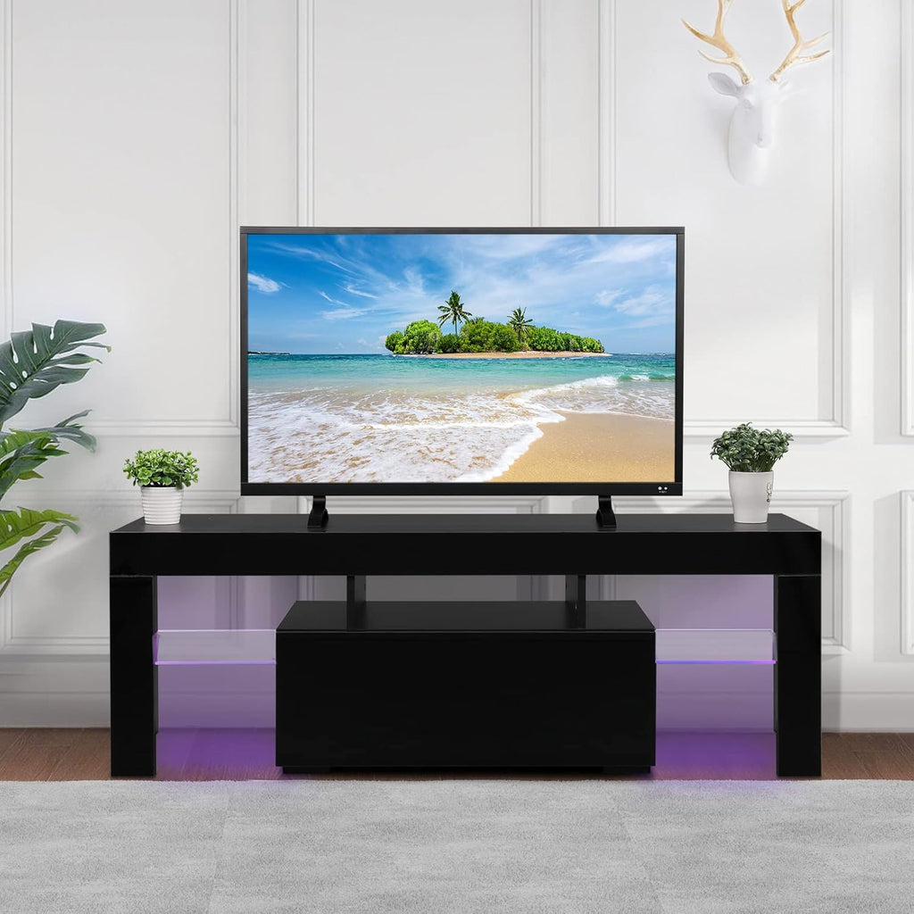 Black LED TV Stand, 51'' x 14'' x 18'' U231