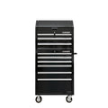 30 in. W 10-Drawer Gloss Black Tool Chest and Rolling Cabinet Set W111479