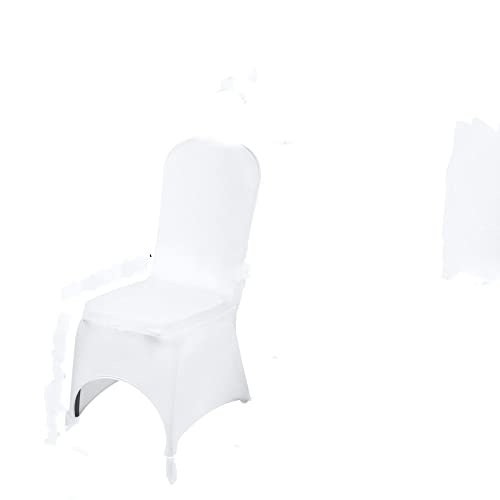 100Pcs White Spandex Stretch Chair Covers G991