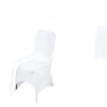 100Pcs White Spandex Stretch Chair Covers G991