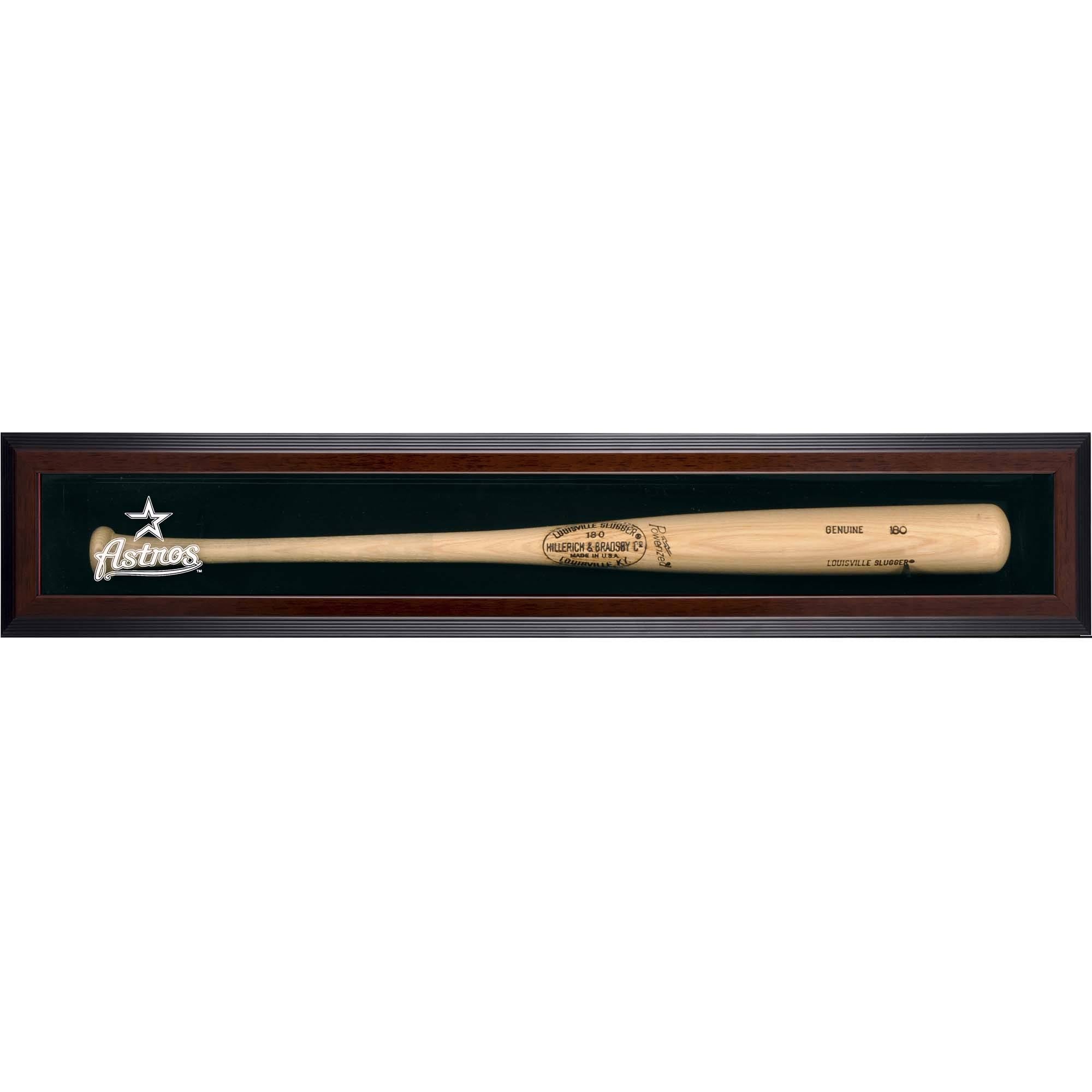 Brown Framed Single Bat Display Case H394