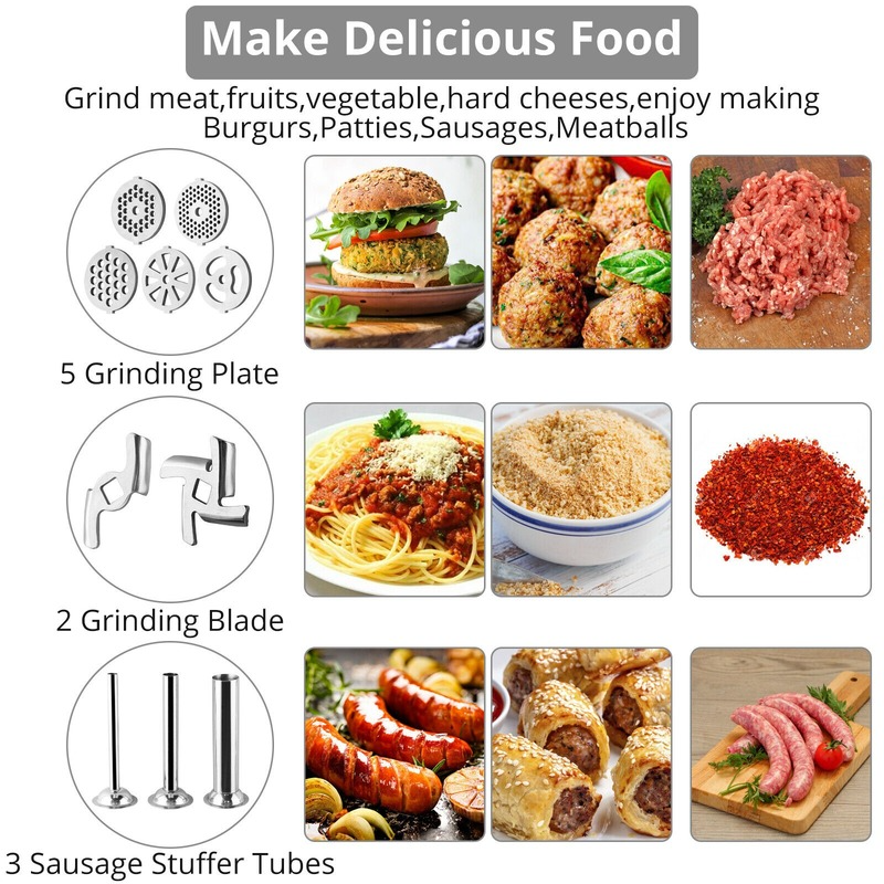 Metal Food Grinder Attachments, Meat Grinder, Sausage Stuffer C9344