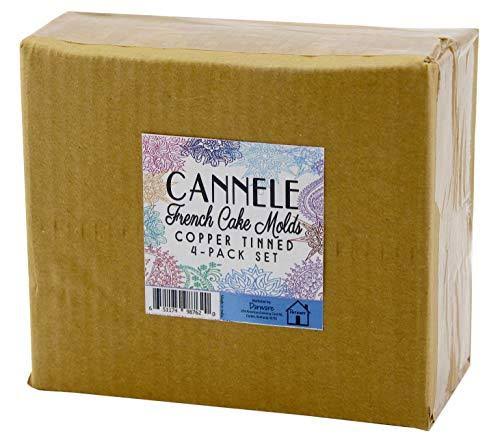 Copper Canelé Pastry Molds 4-Pack 2-Inch U1713