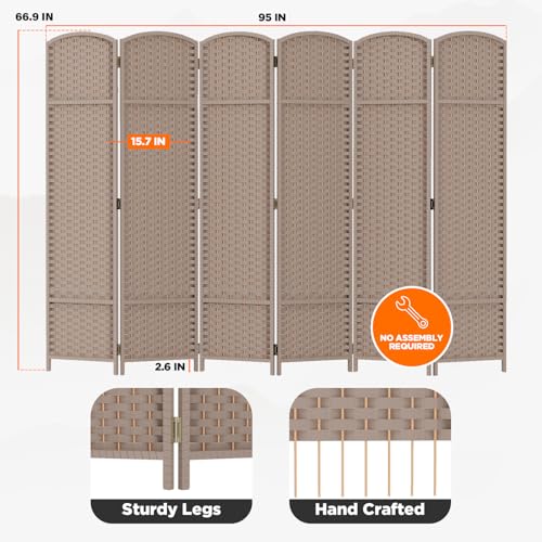 Brown 4 Panel Room Divider R923