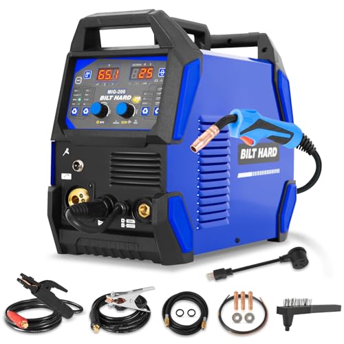 3-in-1 IGBT Inverter Welder, 110V Flux Core MIG/Lift TIG/Stick Welding Machine with Synergic Control, LED Display, Full Kit P5436