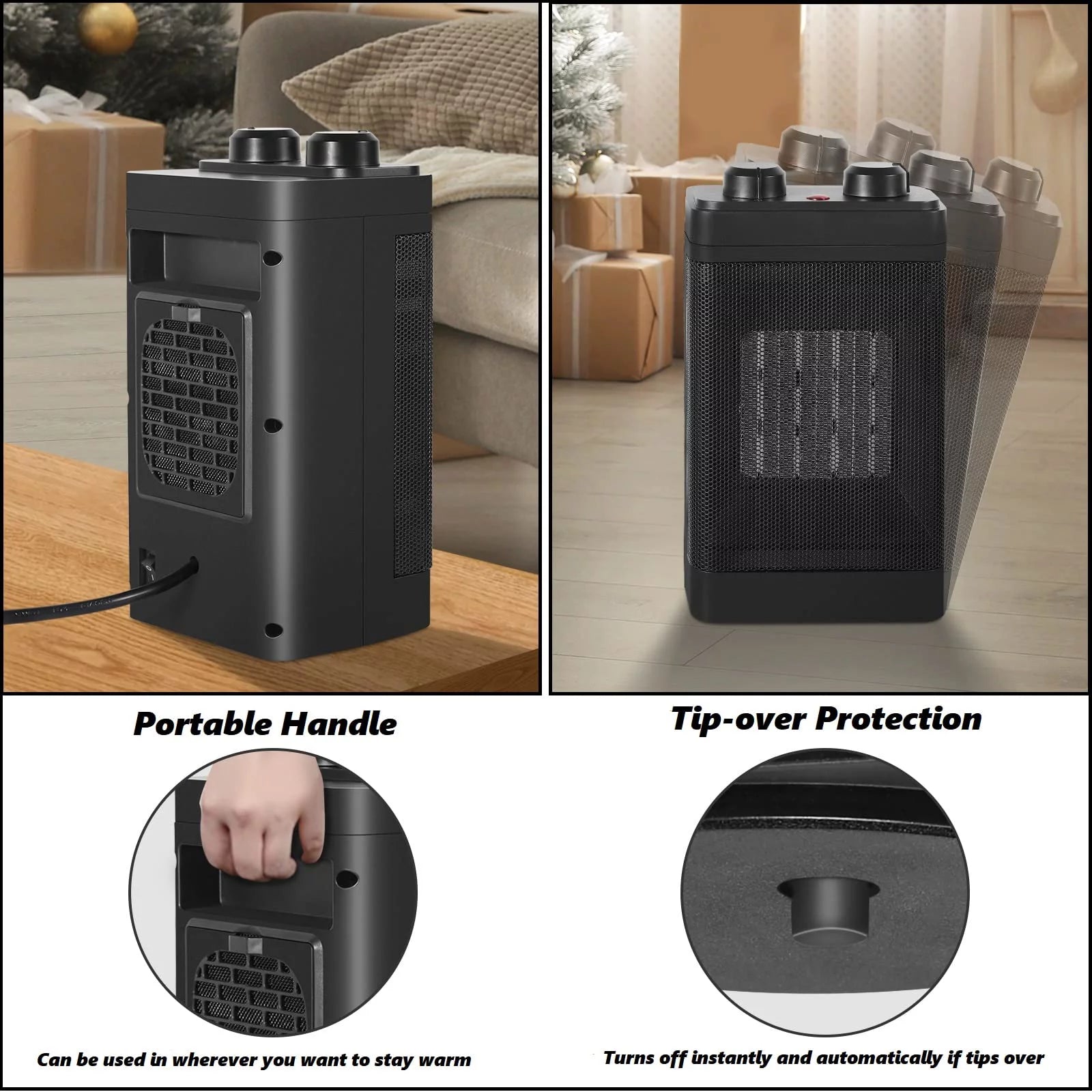 1500-Watt Ceramic Oscillating Space Heater Q57160
