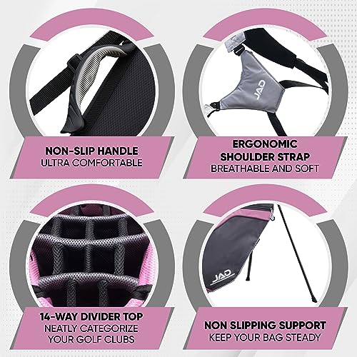 14-Way Top Dividers Ultra Lightweight Golf Stand Bag F552