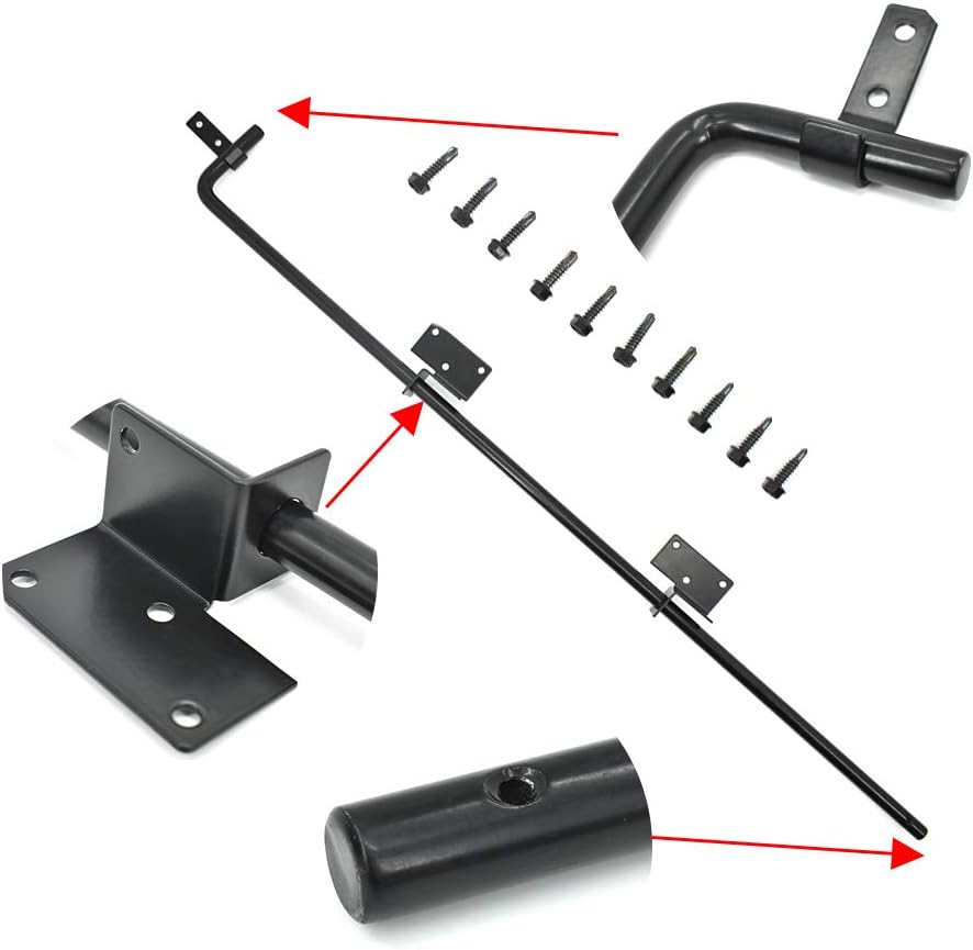 Heavy Duty Steel Gate Drop Rod 36 inch Black Finish 2 Pack W144829