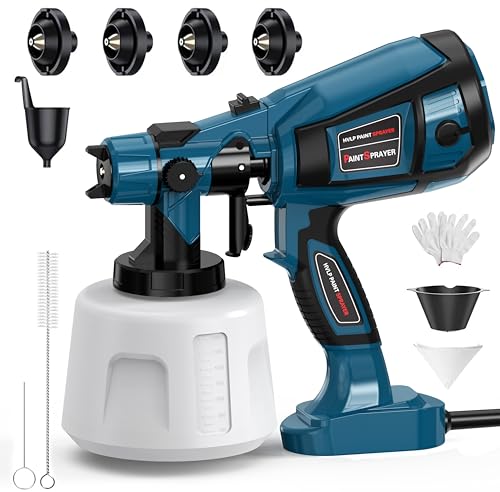Blue Electric Paint Sprayer 1400ml 4 Nozzles 3 Patterns I364076