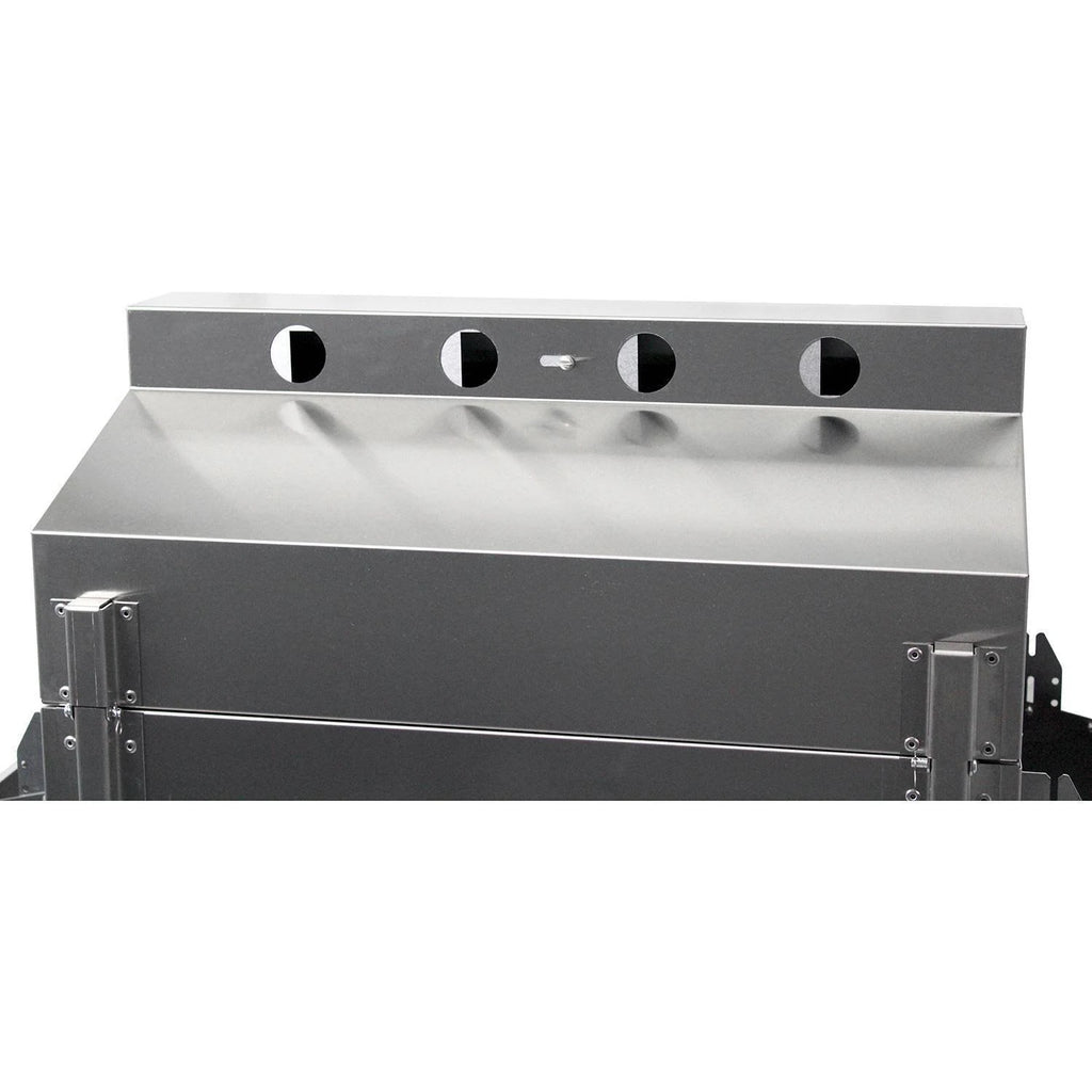 Stainless Steel Propane Gas Grill Head on Stainless Steel Pedestal Cart S8821