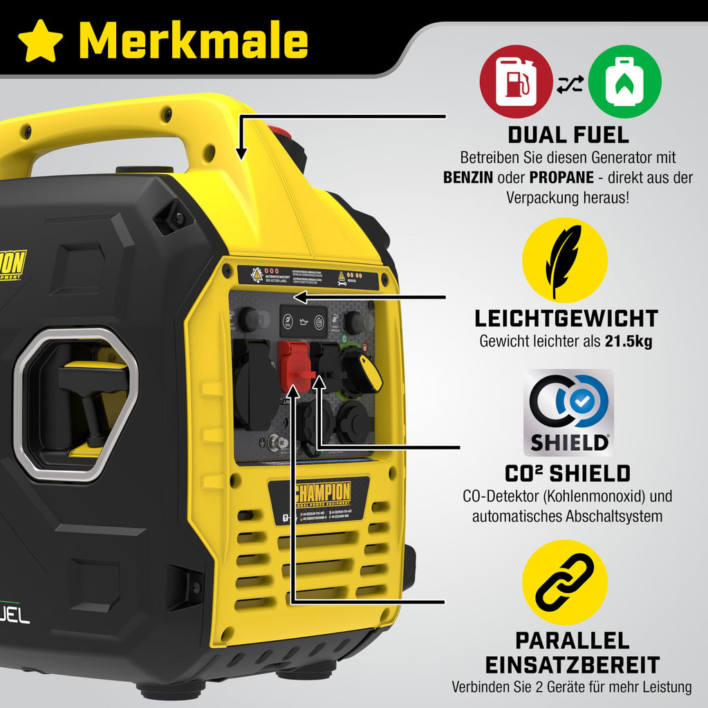 Dual Fuel Portable Inverter Generator 3000 W B49226