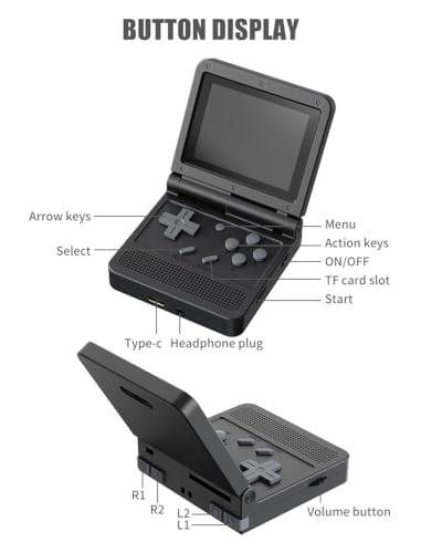 Retro Handheld Game Console with 16G Built-in 2000 Classic Games Red P2805