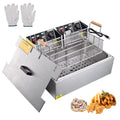 5000W 20L Electric Deep Fryer Stainless Steel Single Large Tank Basket Lid G2838