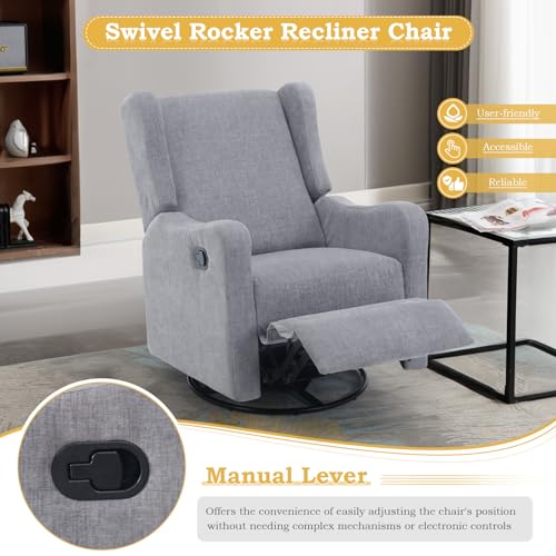 Swivel Rocking Recliner Chair J629
