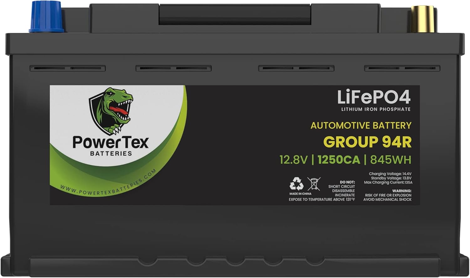 12.8V 1250CA 590CCA 66Ah 845Wh Lithium-Ion Automotive Battery K43809