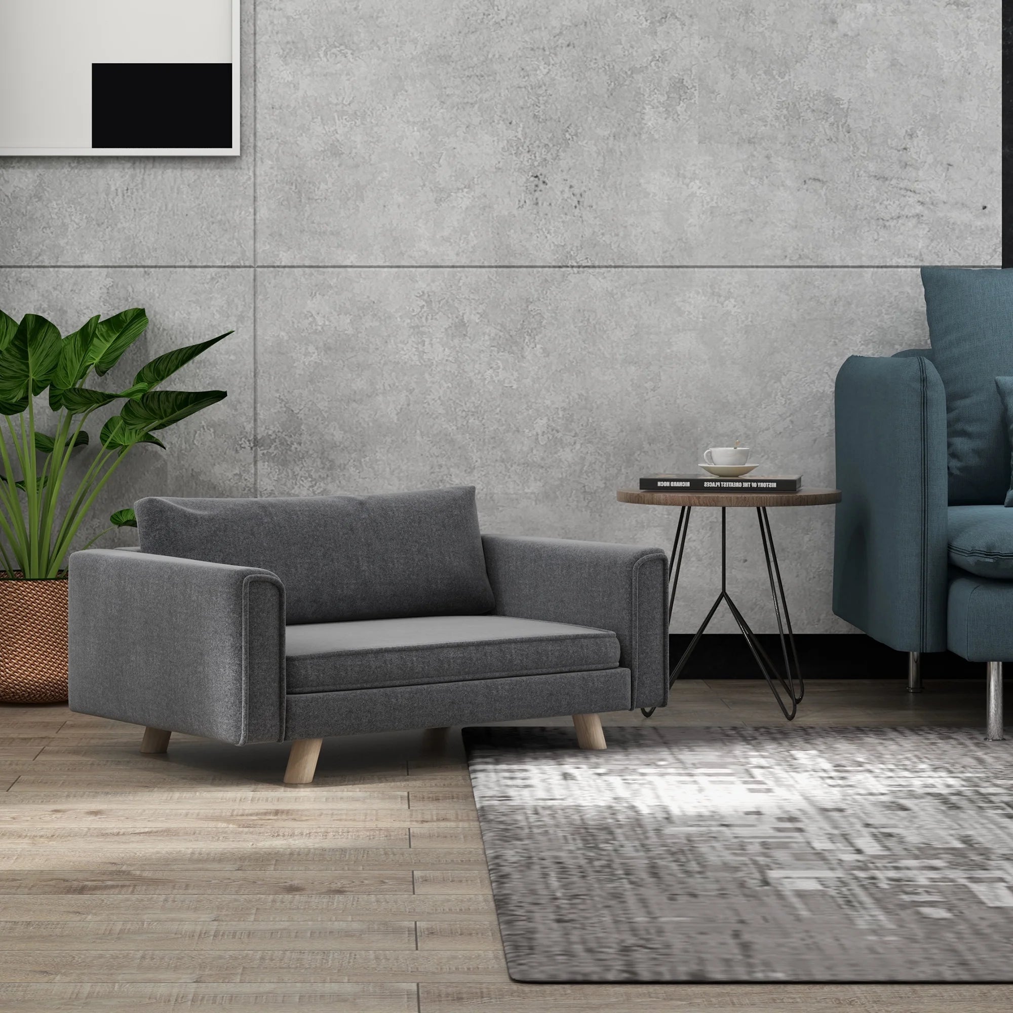 Gray Elevated Pet Sofa P803