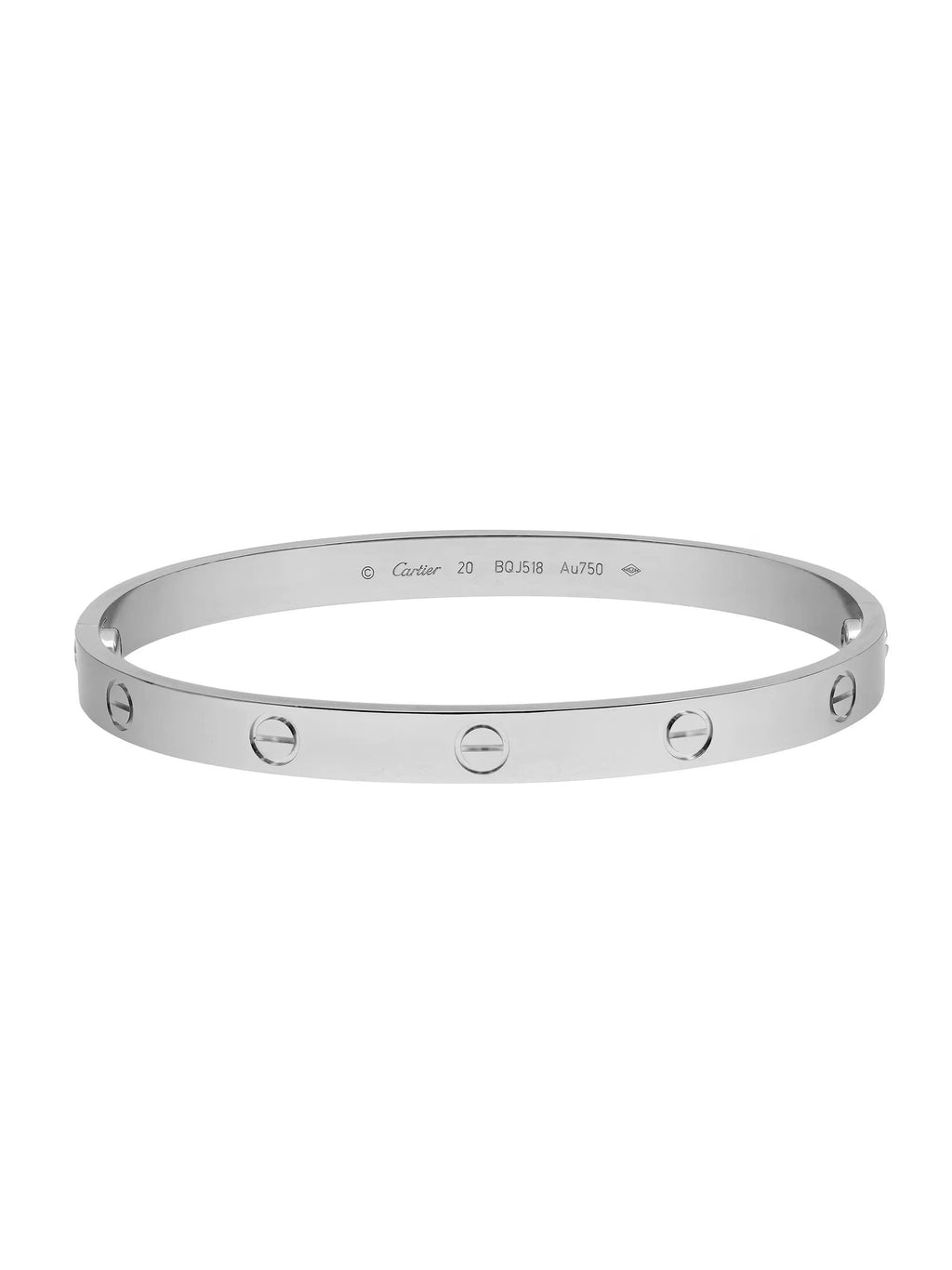 18K White Gold Bracelet Size 20 K6243