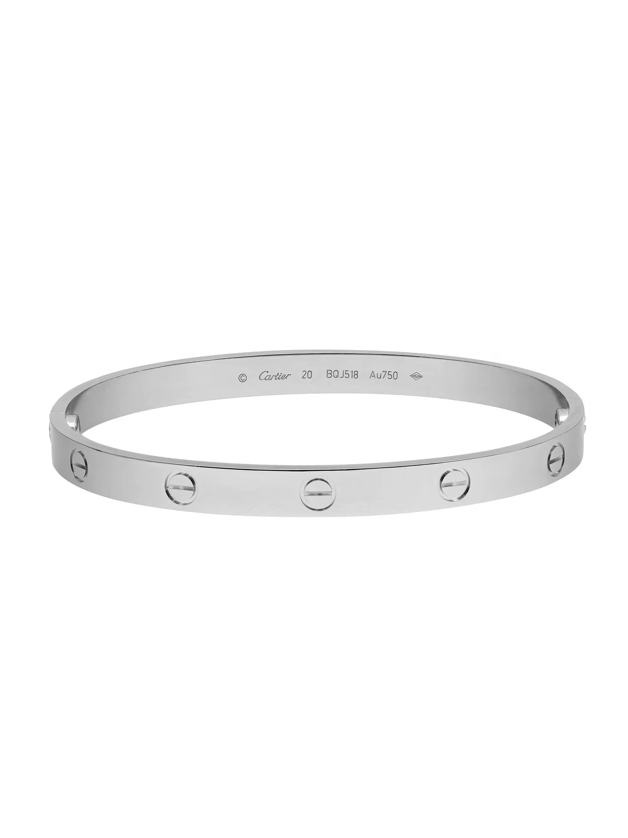 18K White Gold Bracelet Size 20 K6243