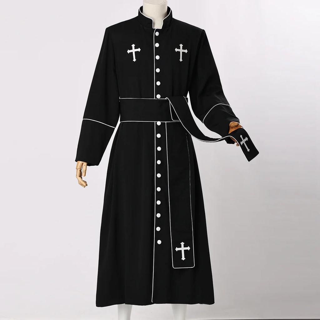 Mens Priest Cassock Robe with Belt B21219