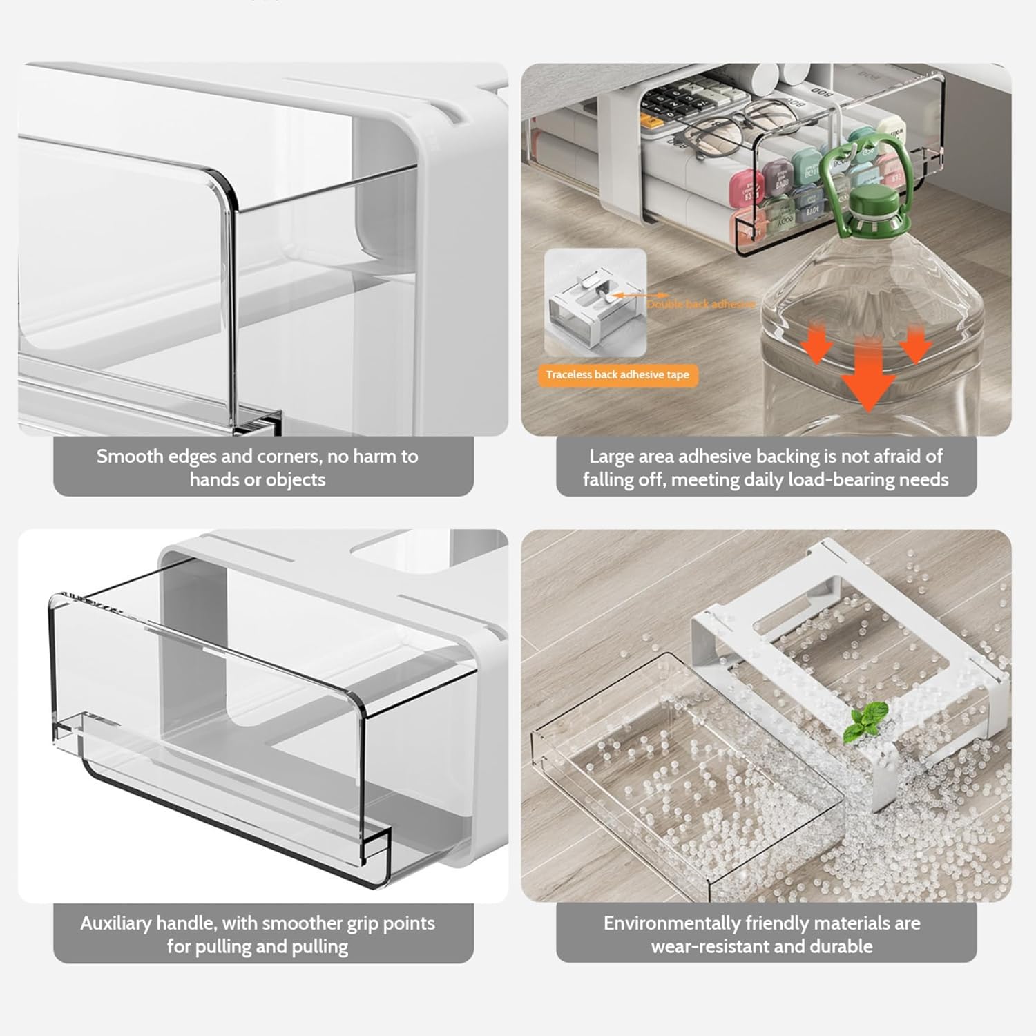 Adhesive Under Cabinet Drawer Slide Out Organizer U27737
