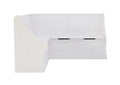White Wood Corner Dining Bench with Storage, Seats 4 B811