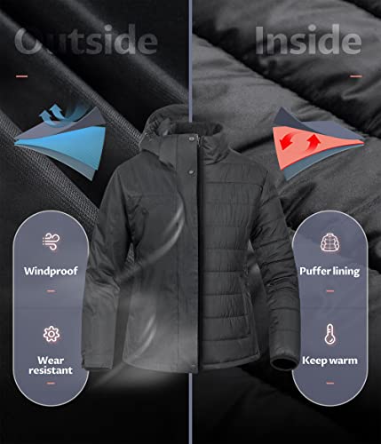 Women's 3 In 1 Waterproof Ski Jacket I615