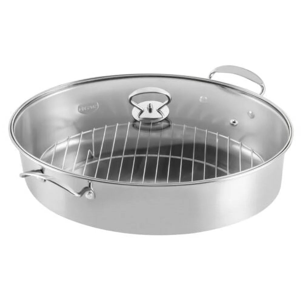 Stainless Steel Fish Steamer Pot with Glass Lid O29491