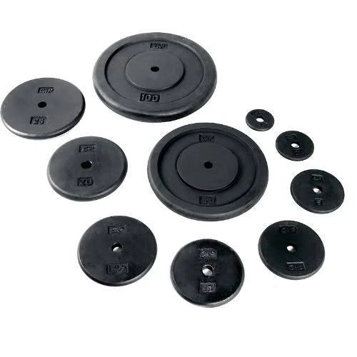Black 50-Pound Free Weight Plate Y447