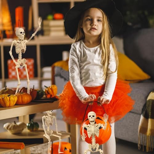 5.4 ft Posable Halloween Skeleton with Movable Joints Q98286