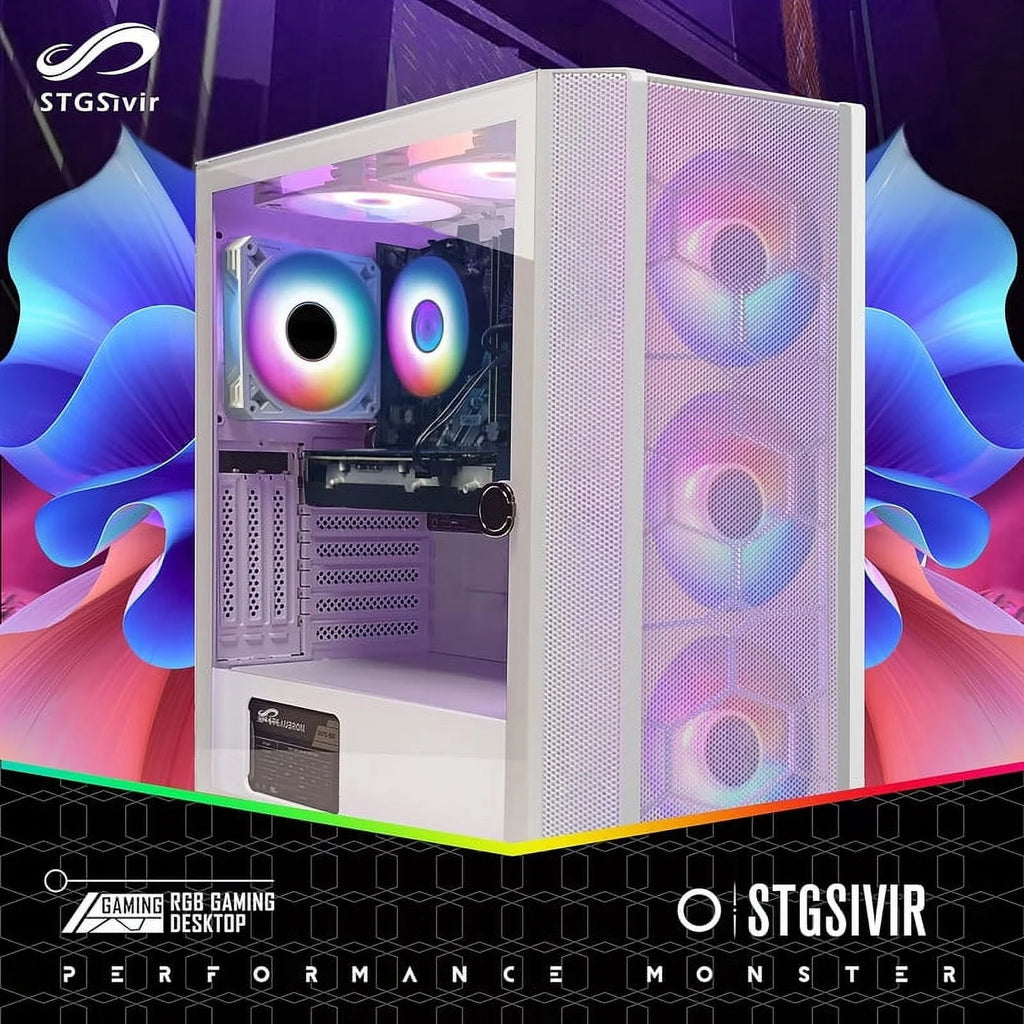 Gaming Desktop PC, Intel Core i7 3.4G up to 3.9G, 16G RAM, 1T SSD, Radeon RX 5600 XT 6G GDDR6, 600M WiFi, BT 5.0, RGB Fan x 6, W10H64 G47005