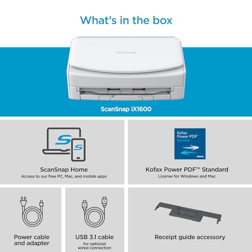 Black Wireless Document Scanner with Auto Document Feeder Y7885