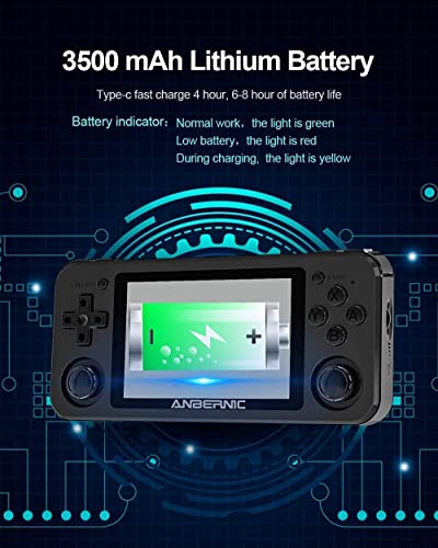 RG351P Black Handheld Game Console V2972