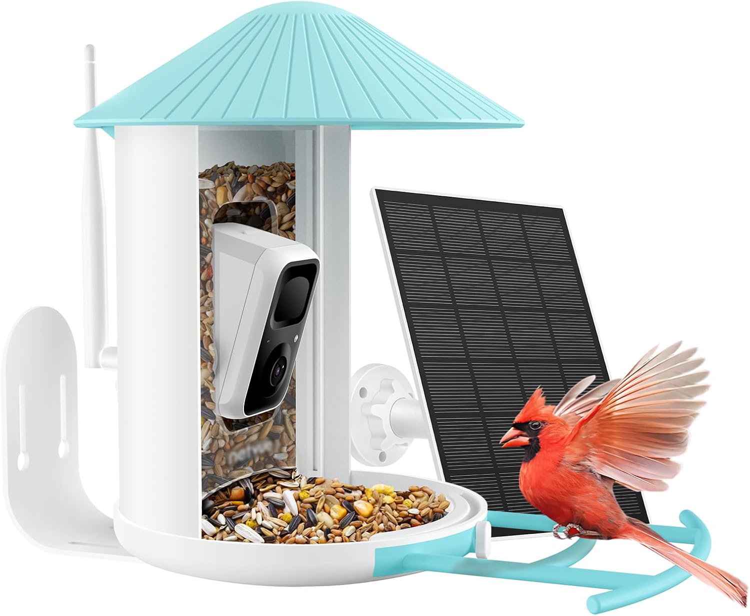Smart Bird Feeder with Camera and Solar Panel F17636