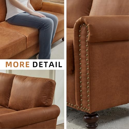 80" Sofa with Storage, Rolled Arm, Nailhead Trim B20115