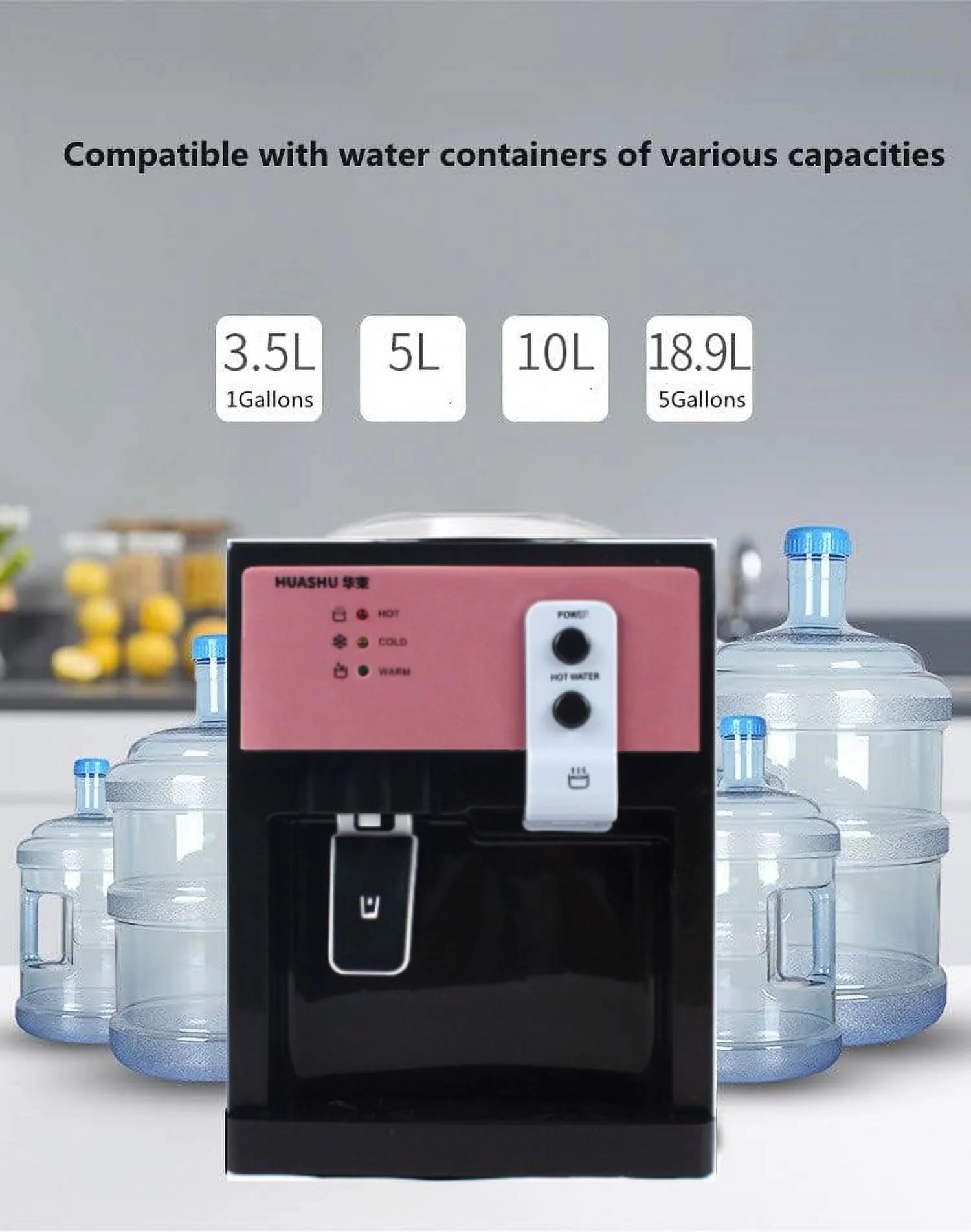 Freestanding Electric Hot and Cold Water Cooler Dispenser C594733