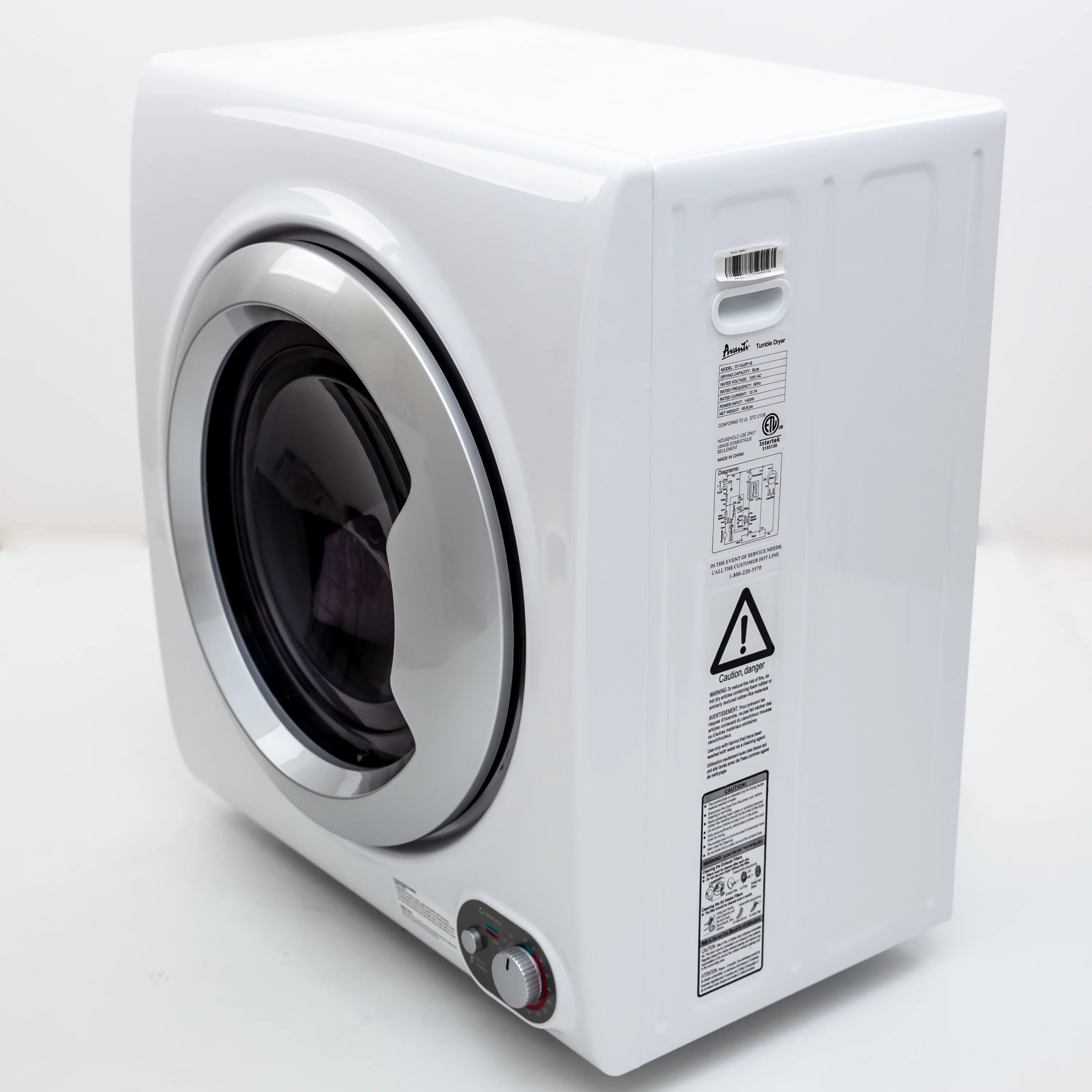 2.6 Cu. Ft. Front Load Electric Dryer White G886