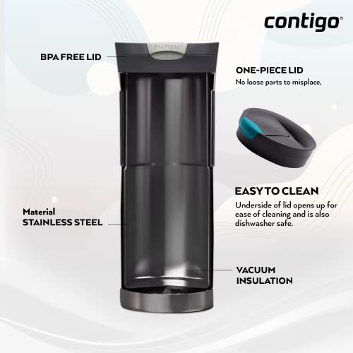 Black Stainless Steel Travel Mug, 590 ml C22333