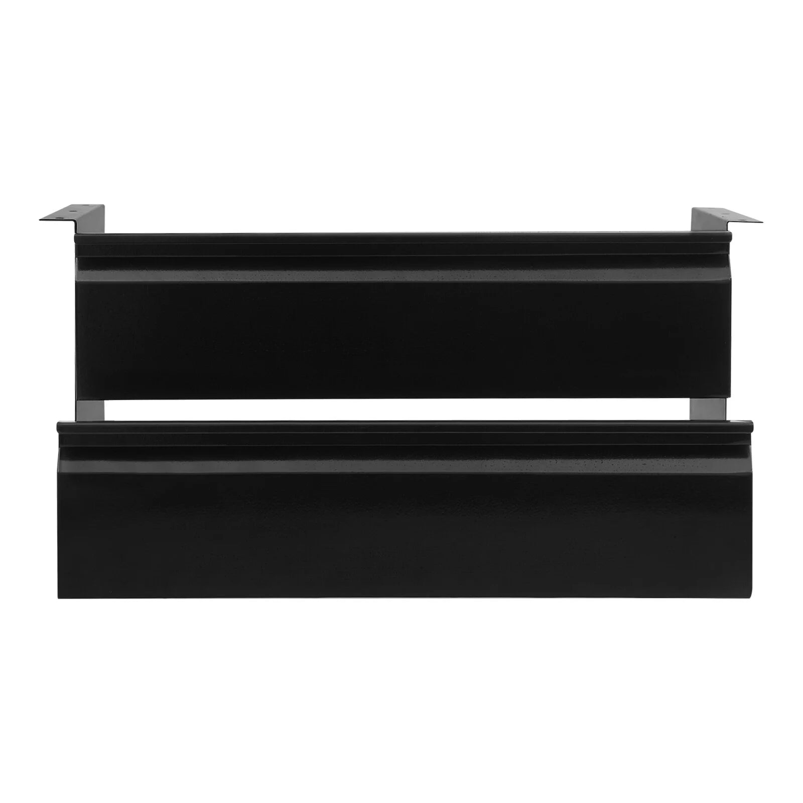 Black Steel Under Desk Sliding Drawer Organizer X62840