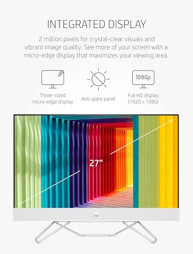 27" FHD IPS All-in-One Desktop, AMD Ryzen 3 5300U, 16GB DDR4, 1TB M.2 SSD, Win11 Pro, Starry White Y18828