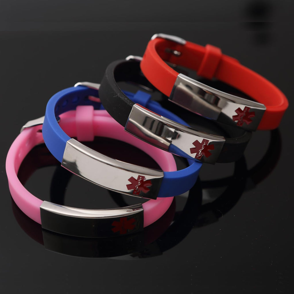 Silicone Medical Alert Wristband U2336