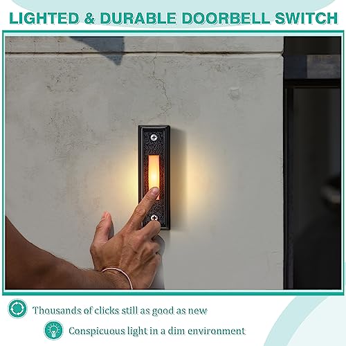 16V 10VA Two Sounds Doorbell Chime with 2 Lighted Push Buttons Y87397