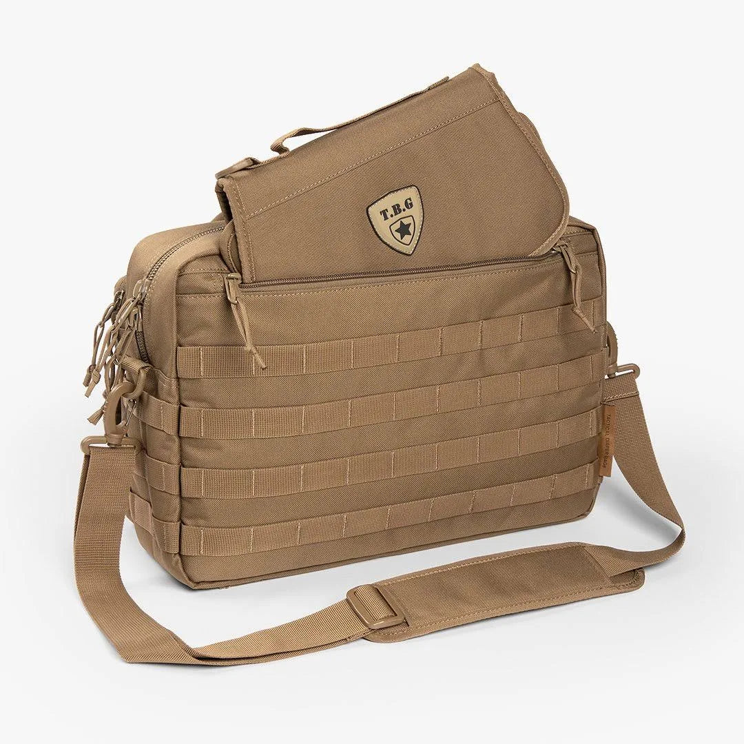 Coyote Brown Tactical Diaper Bag and Baby Carrier Bundle F8549