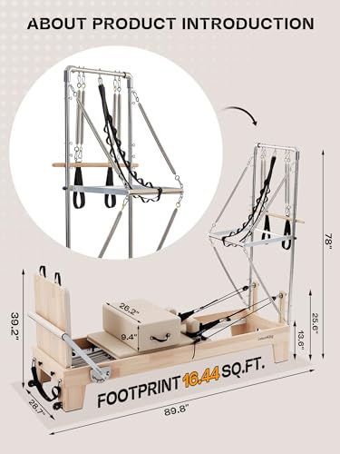 Oak Wood Pilates Reformer Machine V3455
