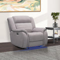 Gray Power Reclining Chair with Heat and Massage R2232