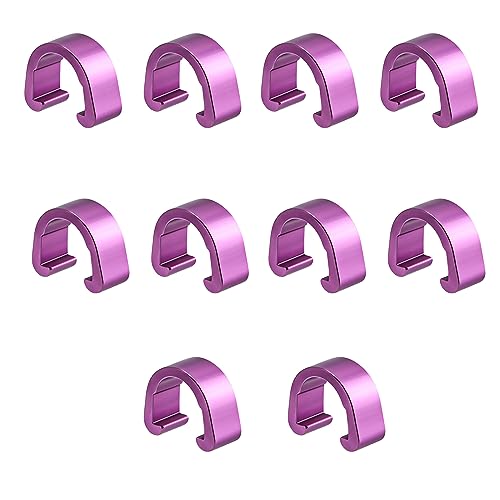 10 Pcs Aluminum Alloy Bike Cable C-clips Brake Derailleur Shifts Cable Clip F200269