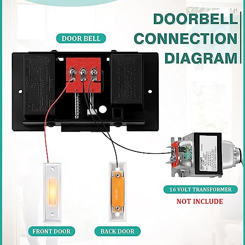 16V 10VA Two Sounds Doorbell Chime with 2 Lighted Push Buttons Y87397